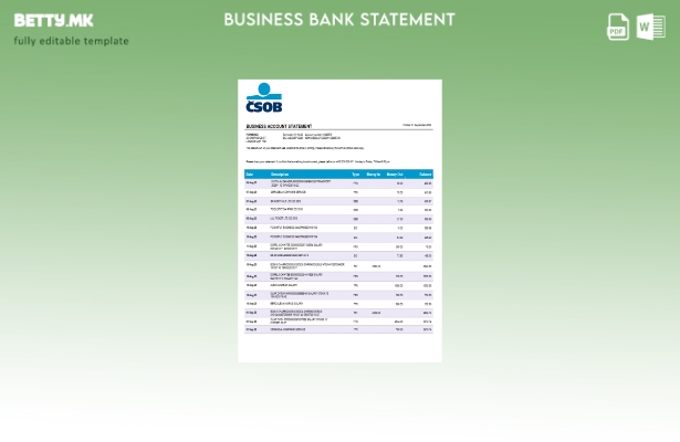 модерен стил Československá Obchodní Banka изјава на компанија за деловна банка 